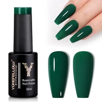 YOKEFELLOW UV LED Gel Nail Polish Green AB031 10ML Professional Semi-permanent Gel Varnishes for Nails 1