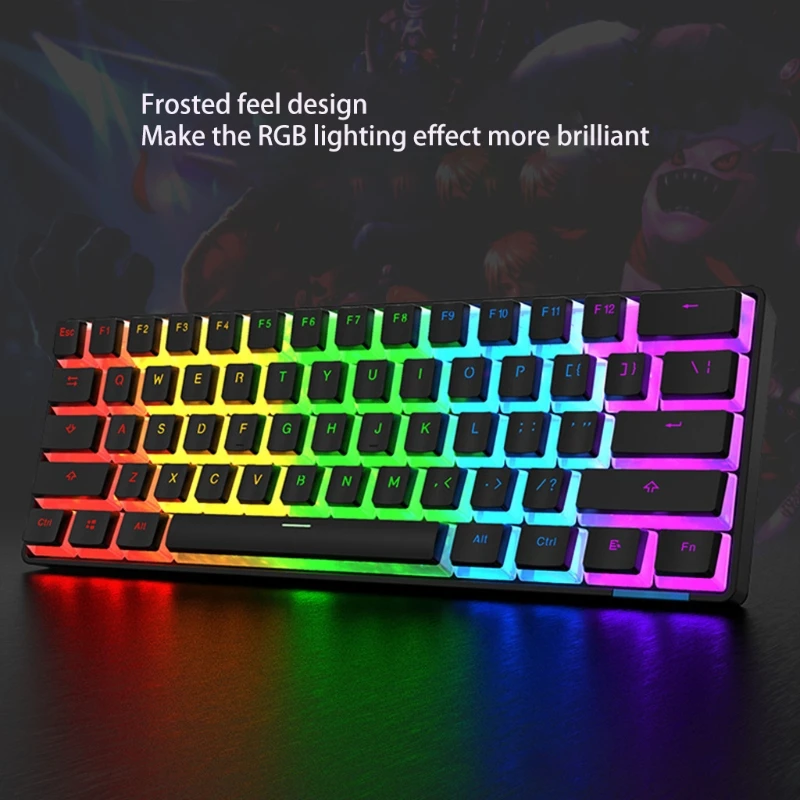 Oem Keycap Translúcido para Teclado Mecânico Pudim Keycaps Rosa Tiro Duplo Completo Preto Pudim Jogo Faça Você Mesmo 104 108 - Imagem 3