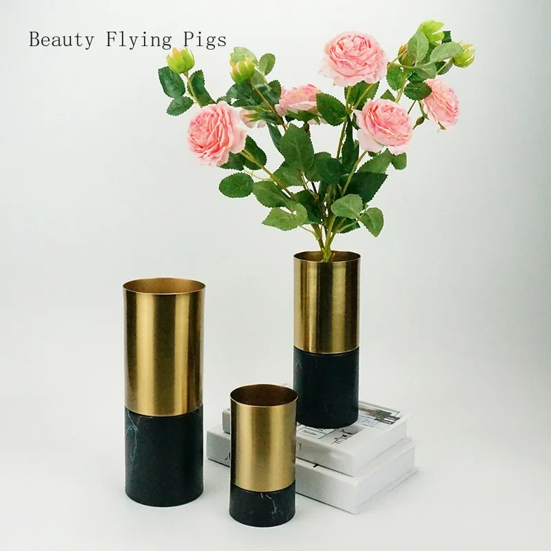 

1 Pc Metal Vase Flower Arrangement Device Metal Handicrafts Bedroom Decoration Housewarming Gift Living Room Home Decoration