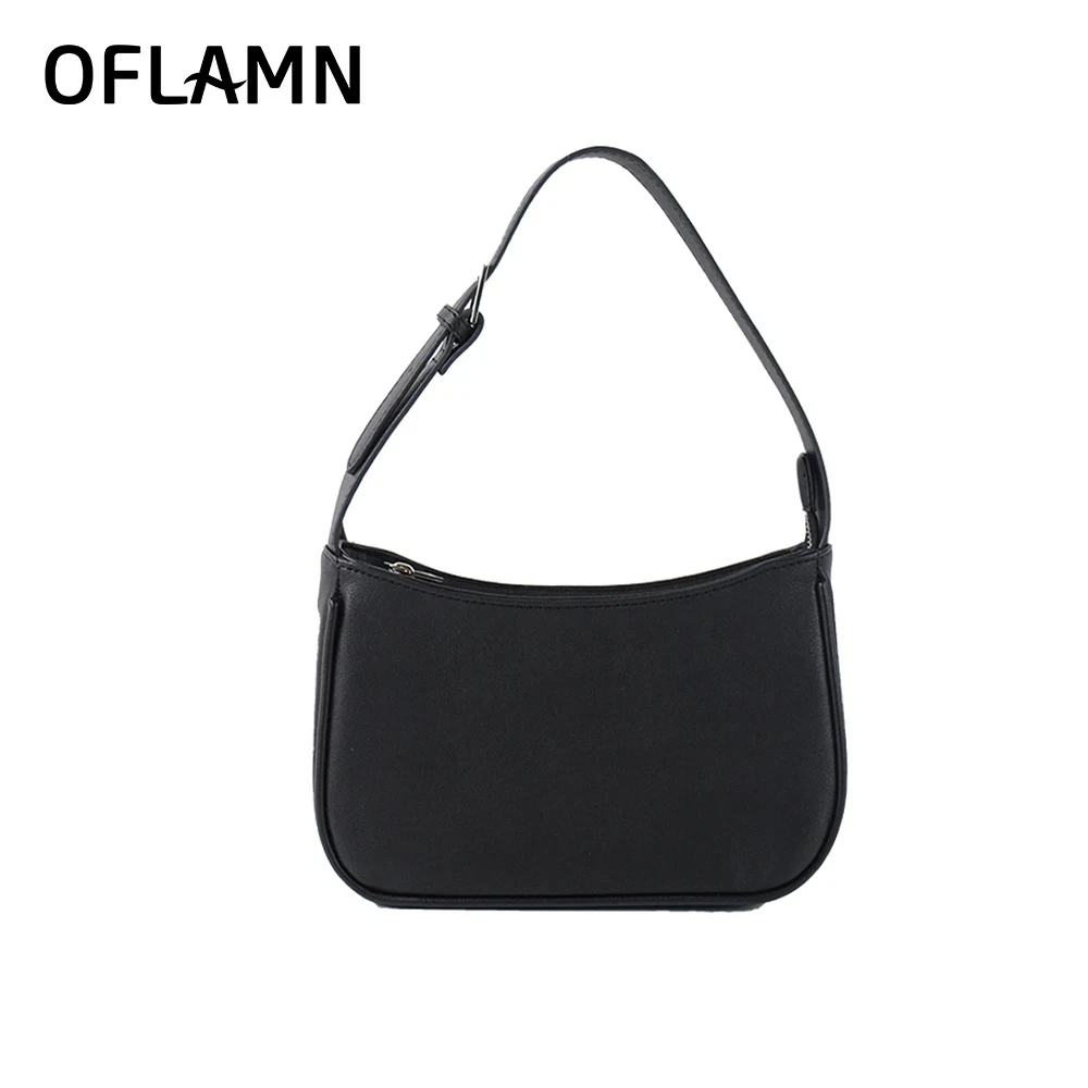 

Fashion Black Underarm Shoulder Bags for Women 2024 New Texture PU Handbag Leather Sling Underarm Bag