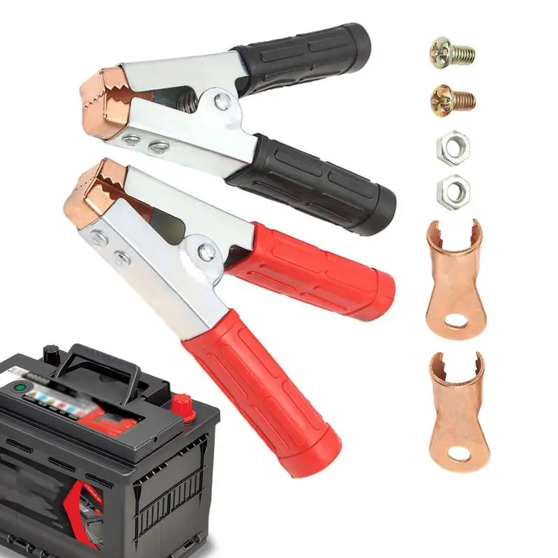 

Battery Alligator Clips Battery Jumper Cable Clamps Heavy Duty Battery Charger Clamps Replacement Insulated Alligator Clamps For