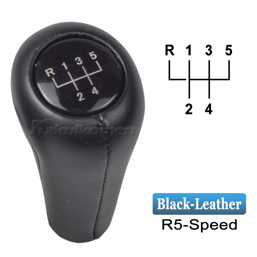 Premium Leather Gear Stick Shift Knob, 5 & 6 Speed