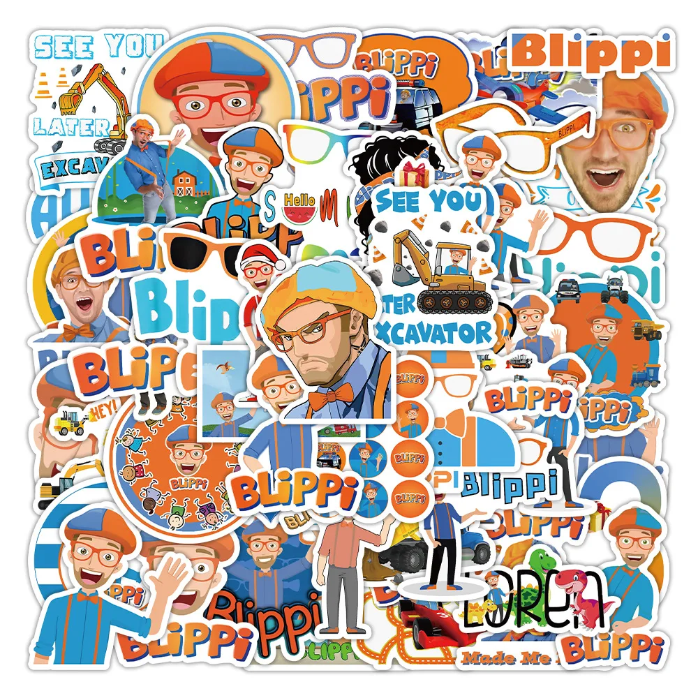

50pcs English Elementary Education Stickers Kids Toys Gift DIY Pencil-box Luggage Storage Box Waterproof Sticker