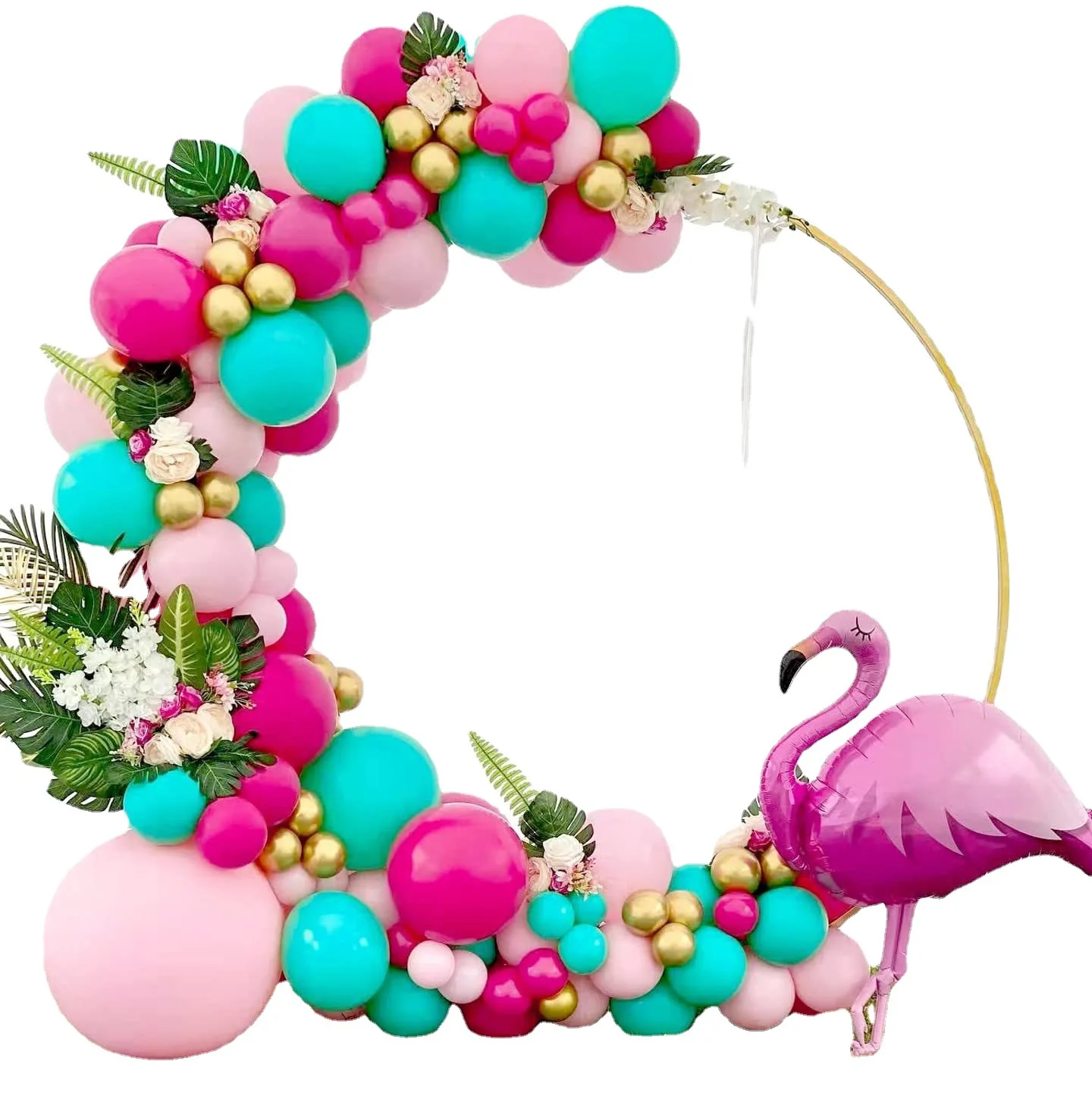 

Flamingo Tropical Balloon Decoration Rose Red Light Pink Balloons and Accessories Safari Jungle Animals Children's Birthday Part