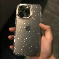 Luxury Bling Glitter Clear Phone Case For iPhone 16 15 14 13 12 11 Pro Max X XR XS 7 8 Plus Shockproof Transparent Soft Cover 5