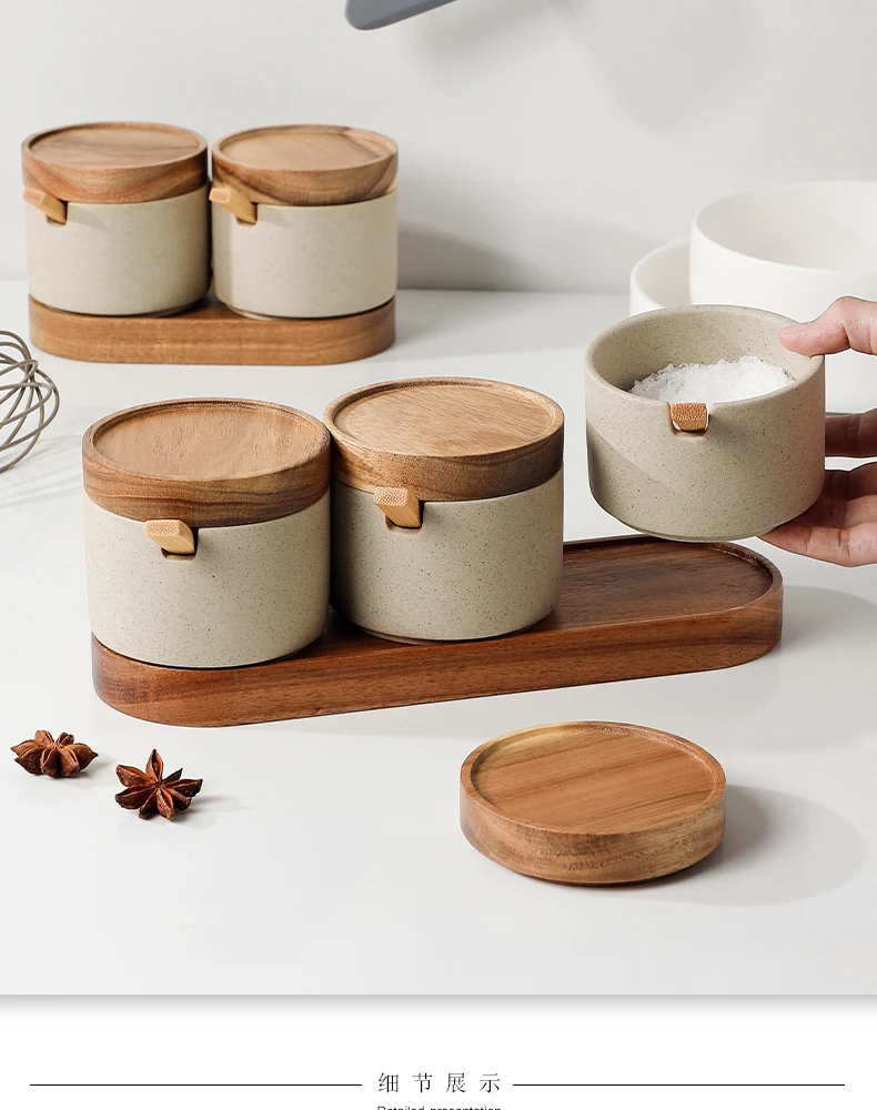 Современный керамический шейкер для сахара и соли с крышкой, большой ...