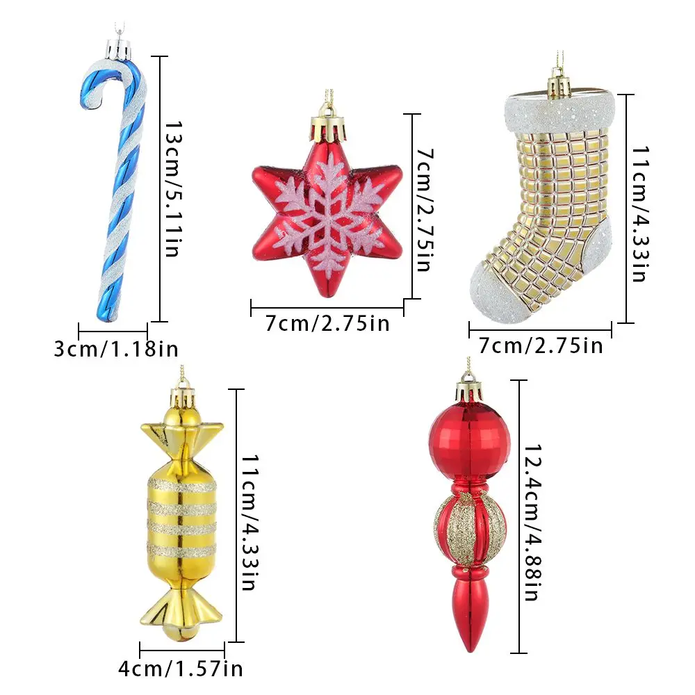 3/6Pcs Christmas Tree Mini Candy Cane Hanging Holiday Party Ornament DIY Decor Cute Party Decorations Gifts Home Supplies