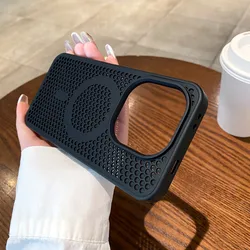 Anti - Drop Honeycomb Cooling Magnetic Phone Case by ELVEV for Vivo iQOO Z10 Turbo (Black)