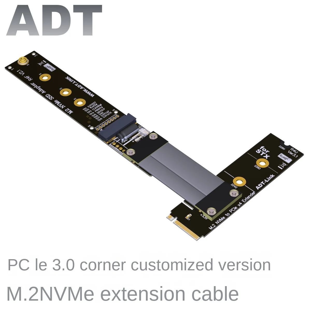 

M.2 NVMe SSD удлинитель 90 градусов для поддержки PCI-E 3,0x4 full speed ADT