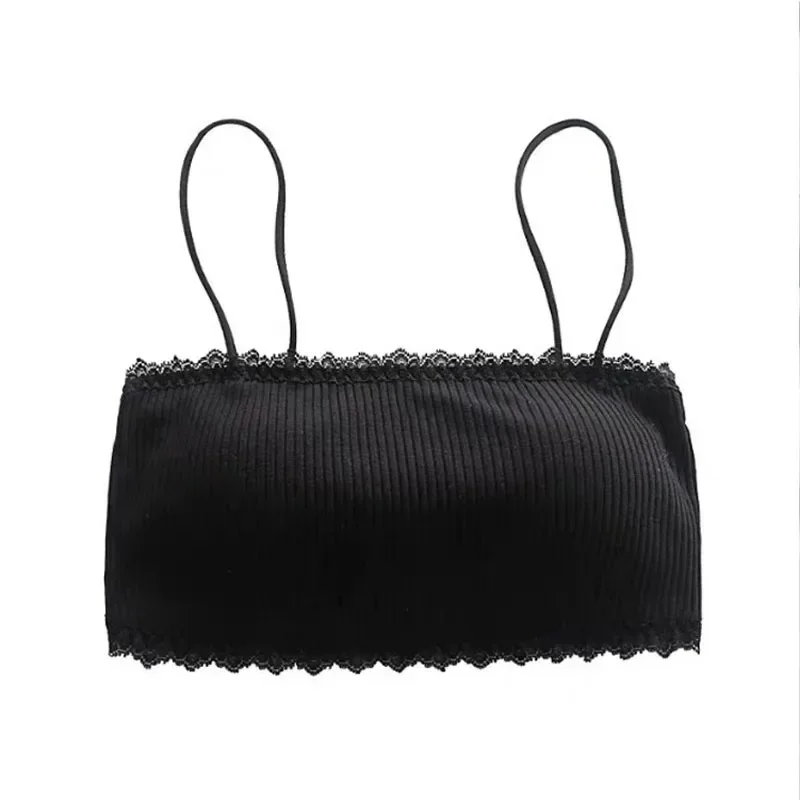 Women's Cotton Bra Female Tube Top Bra Women's Suspender Underwear Beautiful Tank Top Seamless Comfort Sport Lace Tops