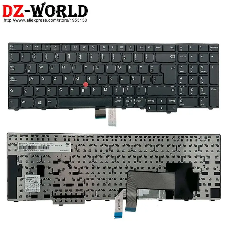 Teclado Espanhol Latino do Las Portátil Lenovo Thinkpad T560 W540 T540p W541 T550 W550s P50s L540 L560 L570 01ax613 04y2429 04y2468 - Imagem 3