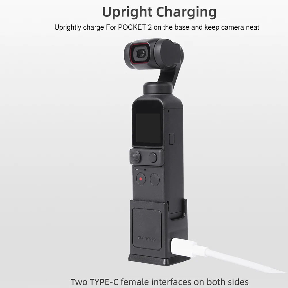 

High Quality Portable Gimbal Camera Type-C Charging Base Mount Adapter For DJI POCKET Fixed Holder Camera Accessories Wholesaled