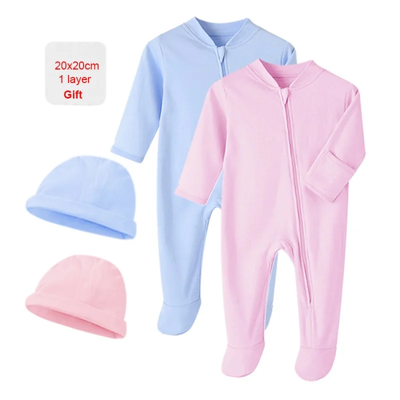 Pieces Newborn Baby Clothing Set Romper Bonnet Towel Sleepsuits