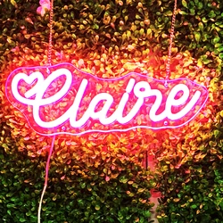 PinkHeart BlueHeart English alphabet Customizeyour exclusive love  neon signdecorationSuitable for the party holidayatmosphere
