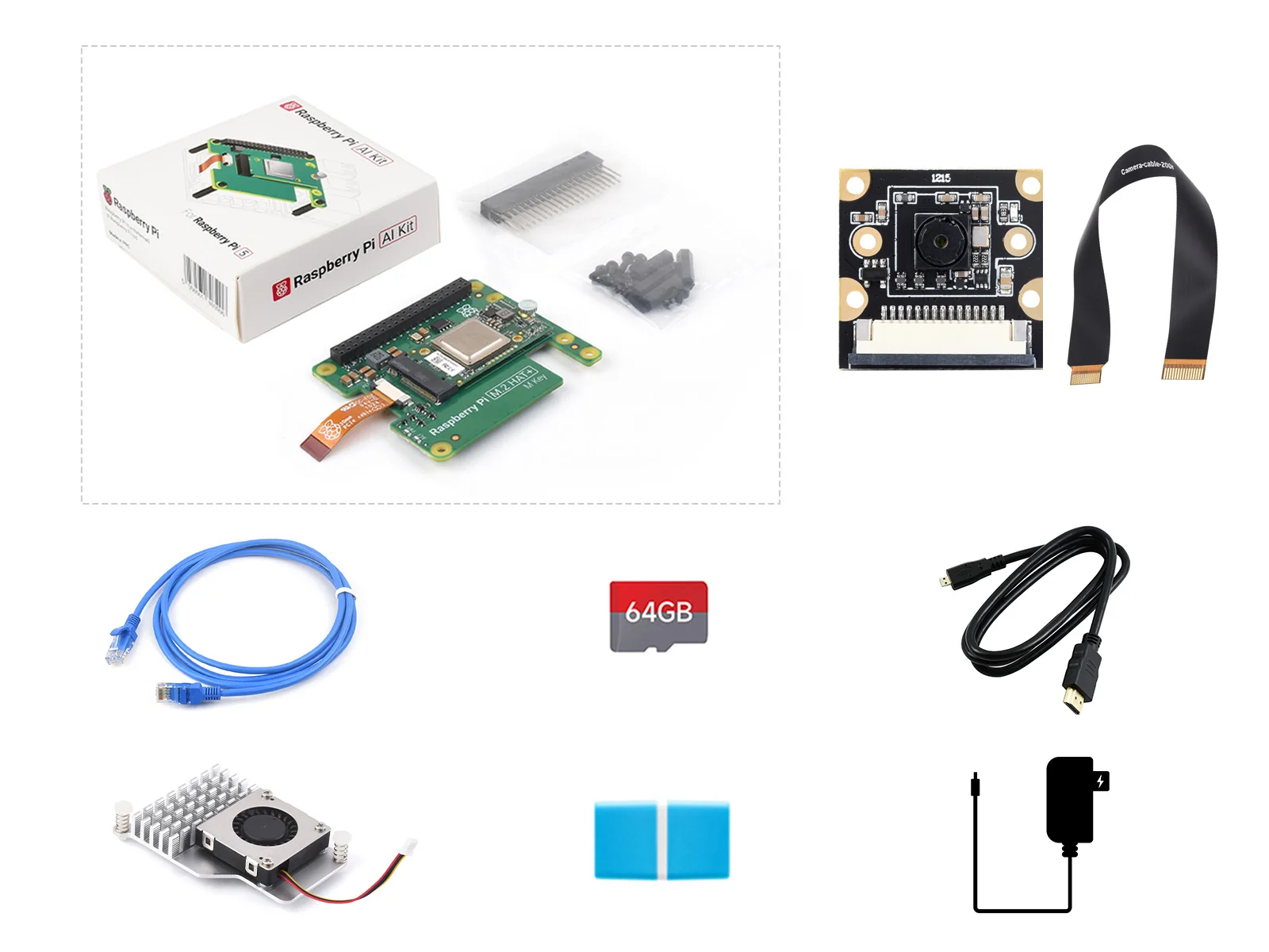 Raspberry Pi AI Kit, Options for Kits and 2GB/4GB/8GB RAM