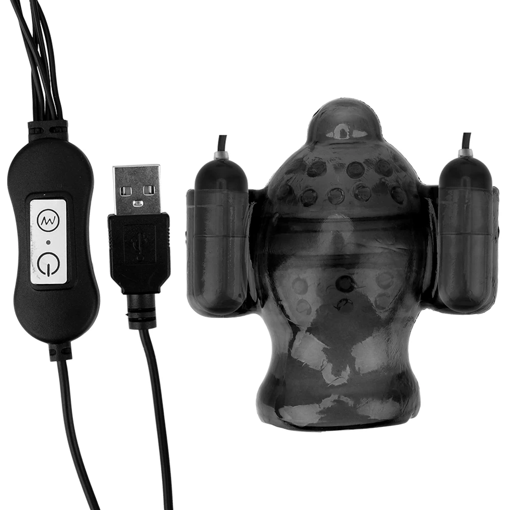 Eichel Vibrator Penis Trainer Ring Männliche Masturbation Penis Vibrator Verzögerte Ejakulation Penis Massager Sex Spielzeug für Männer 1