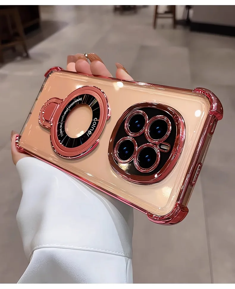 Shockproof Magnetic Bracket Silicone Case with Air-Clear Design
