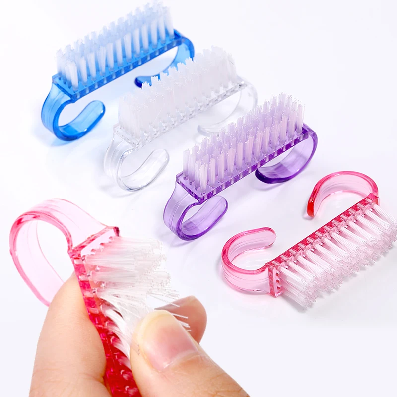 

10 Pcs/Lot Nail Brush 4 Color Nail Art Soft Remove Dust Cleaning Manicure Pedicure Plastic Nail Brushes Tools Supplies Products