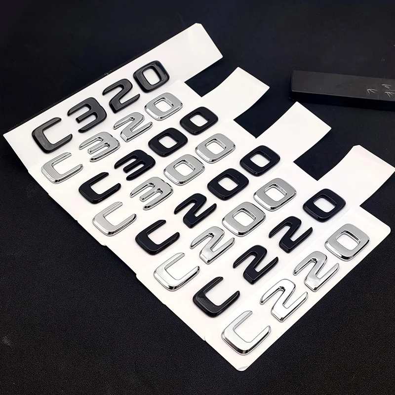 3D ABS 자동차 트렁크 배지 스티커, 후면 스타 로고 57mm, 메르세데스 C 200 220 300 320 W203 W204 W205 액세서리