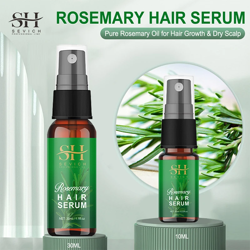 

Sevich 10ml/30ml Rosemary Hair Growth Serum Thinning Damaged Anti-frizz Growth Hairs Smooth Serum Anti-Hair Loss Products