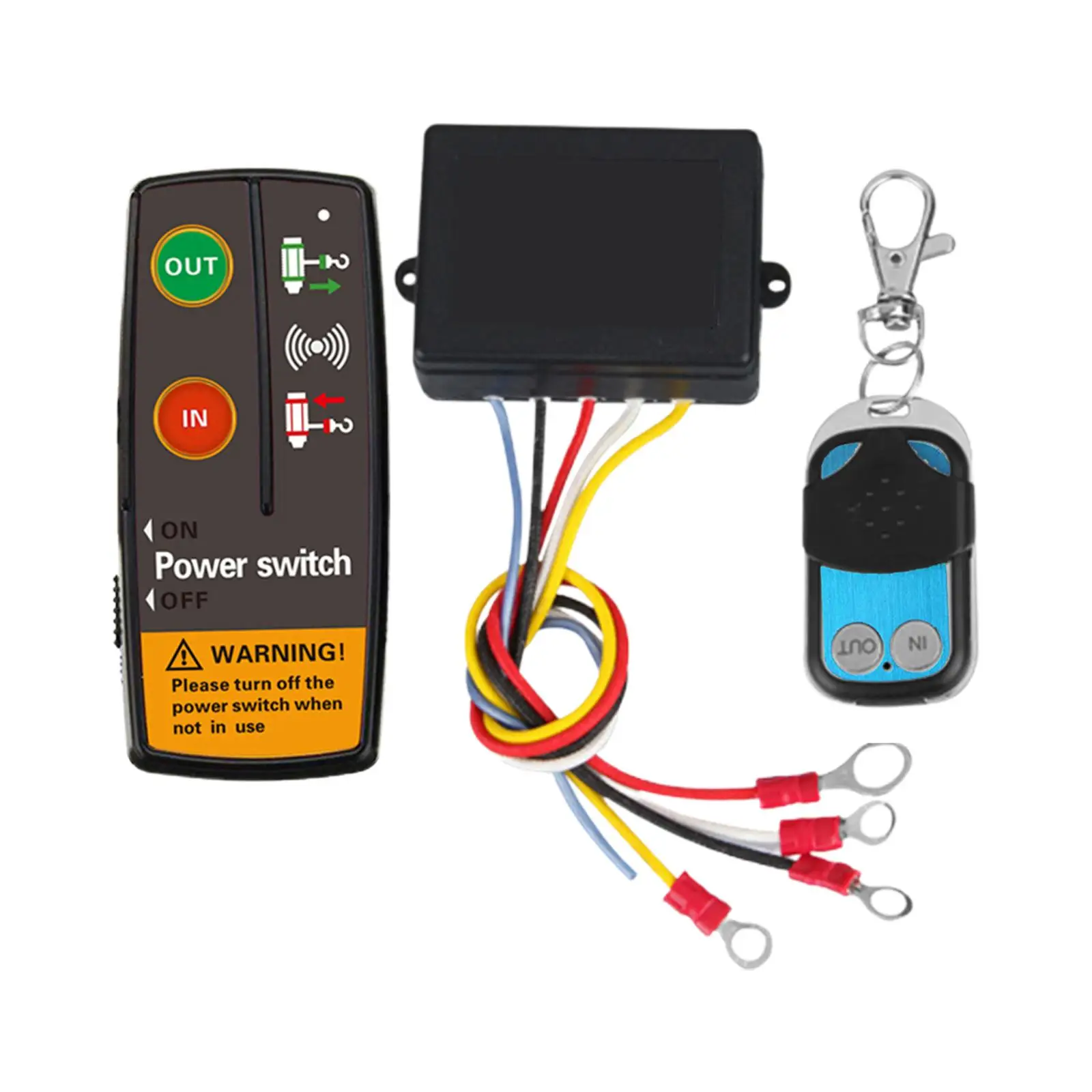 Wireless Remote Control Winch Switch Set for Trailer UTV Vehicle