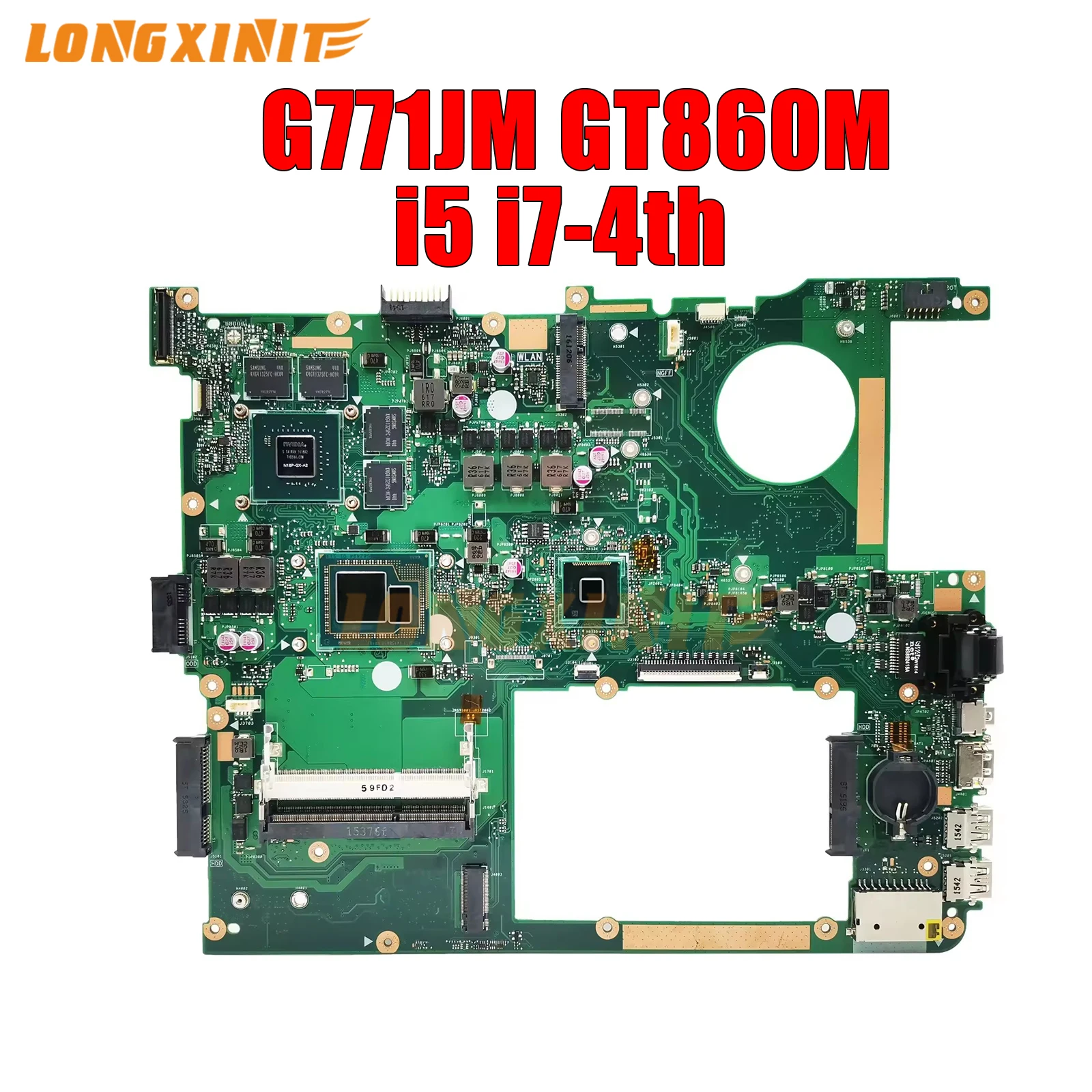 

G771JM Laptop Motherboard For ASUS ROG G771J G771JW GL771 GL771JM GL771JW I5 I7 GTX860M/GTX960M-V4G LVDS/EDP Notebook Mainboard