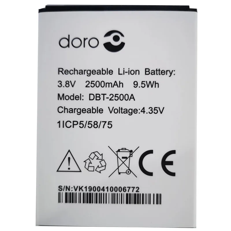

For Doro DBT-2500A 2500mah Battery