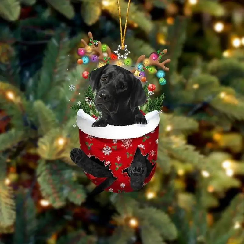 Christmas Ornaments Cute Puppy Dog Christmas Tree Hanging Pendant Xmas Decoration For Gift Family Wedding Party New Year Decor christmas decorations