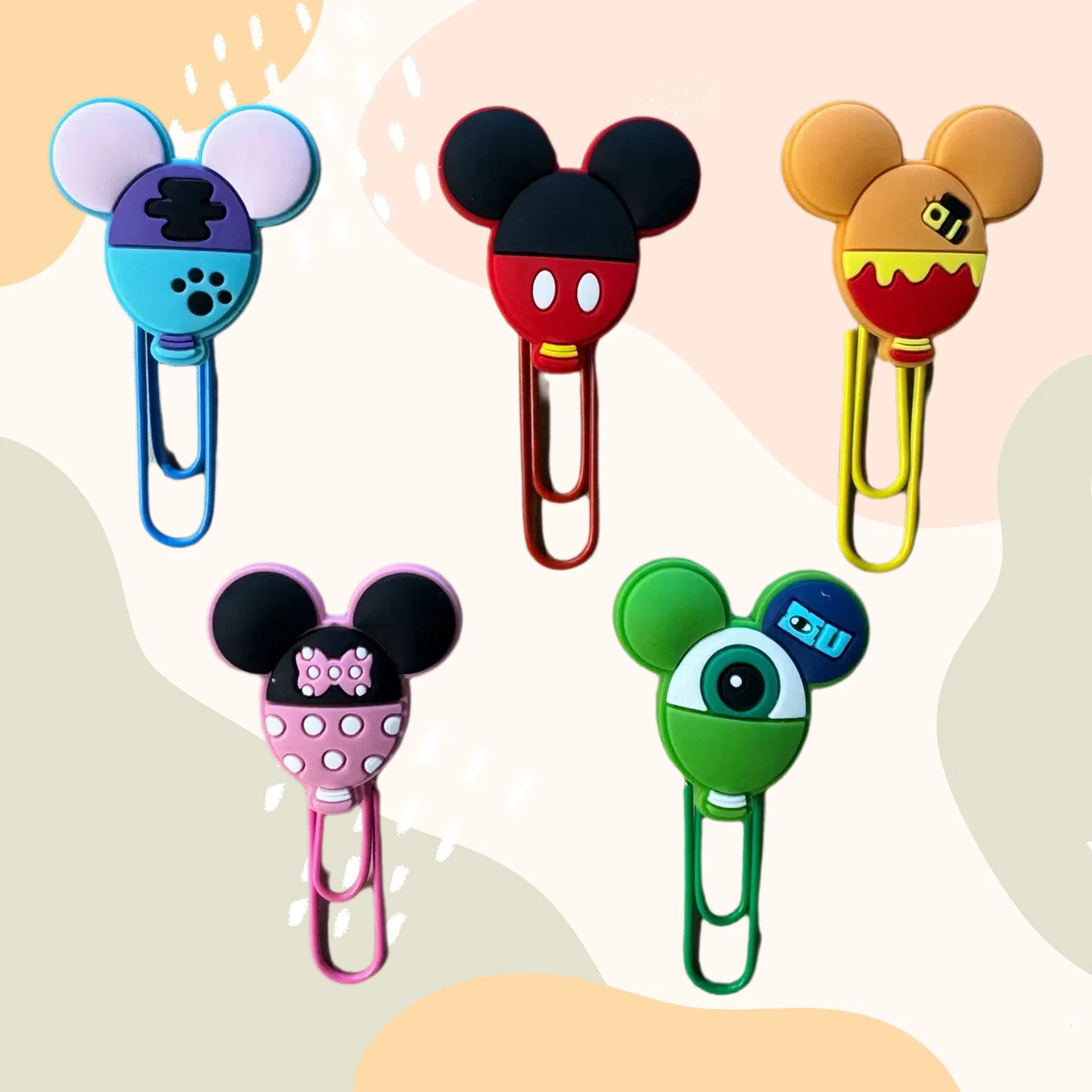 5Pcs/Set Mega Large Paper Clips Cartoon Multicolored Jumbo Coated Paperclips Big Sheet Holder for Office School Organizing 4