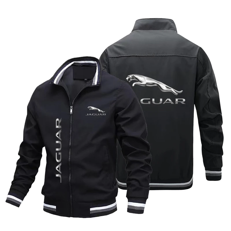 Men Jacket Jaguar Car Printed Motorcycle Jacket Casual Windbreaker Sweatshirt Jaguar Men Clothing Custom casual men jacket