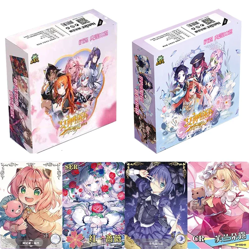 New Goddess Story Cards Booster Box Jiao Luan Chapter Collection Gold Card Rare Anime Character Flash Card Table Toys Regali Per Bambini