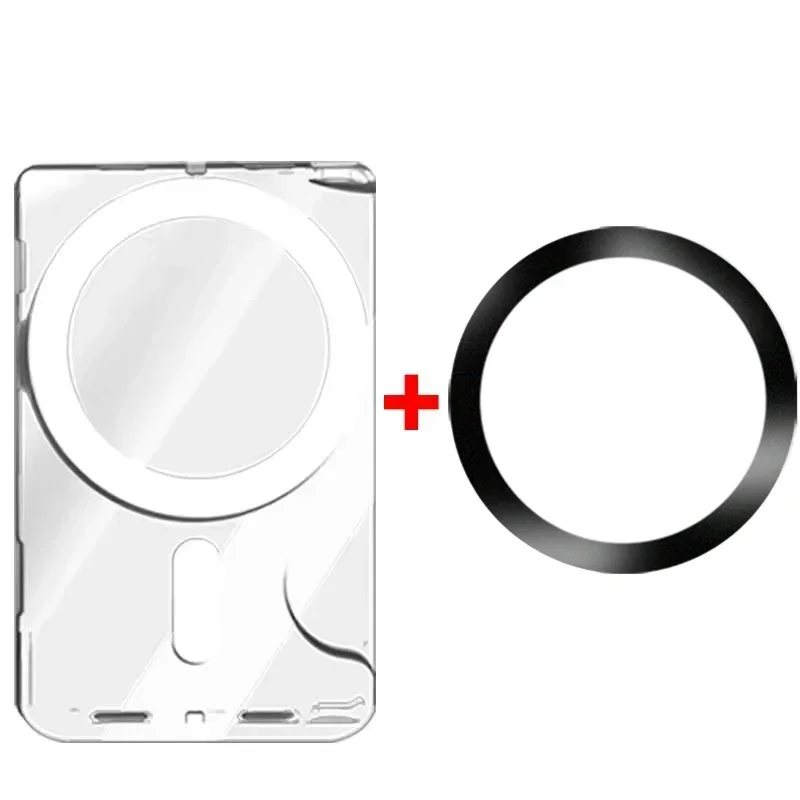 Magnetic Clear Wallet Card Holder with Back Magnet and Card Slots Cover Sleeve