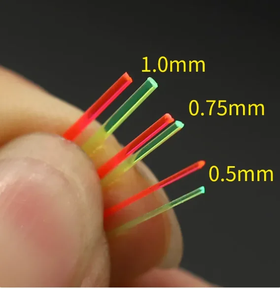 Viseur fibre optique 0.5mm à 1.0mm pour arc et fronde de pêche - Accessoire de précision 50cm