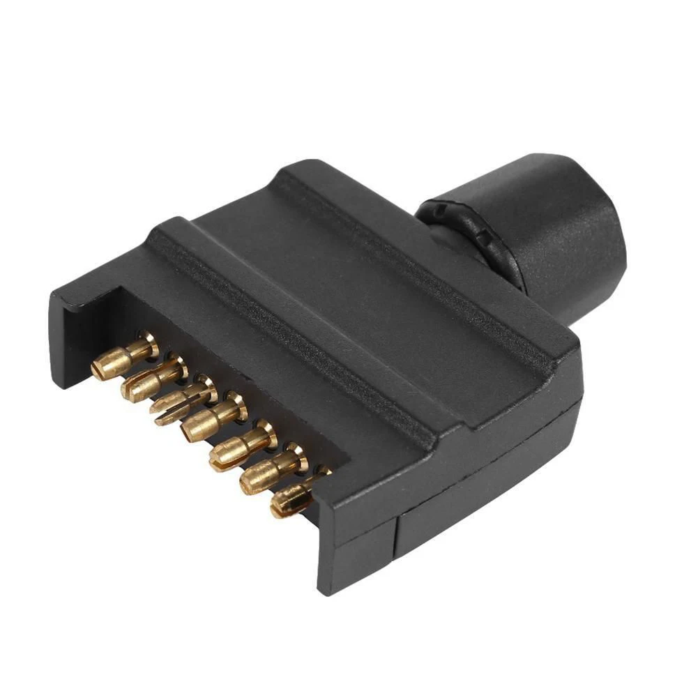 7 Pin AU Flat Plug Male Connector For Caravan Trailer Adapter Boat Quick Fit 7 Pins Connector Vehicle Parts & Accessories trailer plug adapter