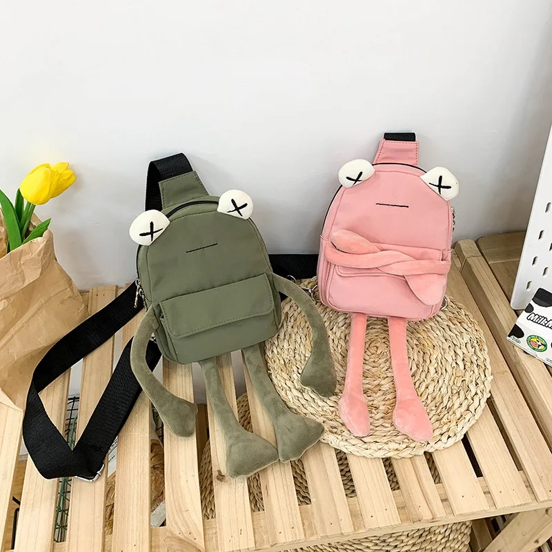 

New Style Personality Girl Small Bag Tide Cartoon Cute Frog Bag Casual Messenger Bag Chest Bag Shoulder Crossbody Bag Women Bag
