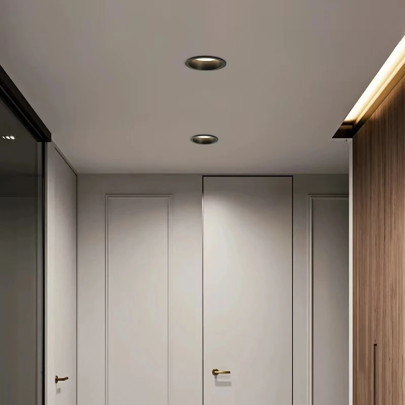Zigbee 3.0 embedded LED tube light anti glare black and white ceiling light bedroom kitchen AC110V 220V home living room bedroom ceiling lamps