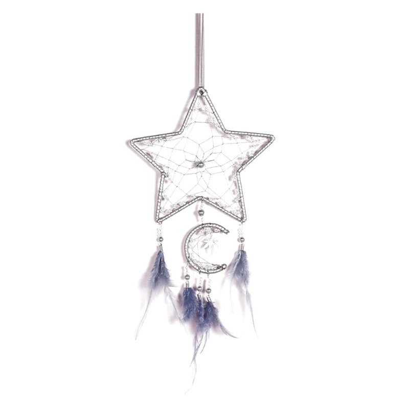 

Decorative Moon Feather Artificial Handwoven Feather Pendant