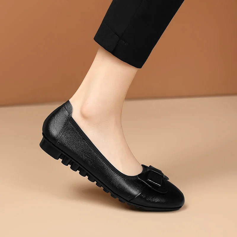 

Женские туфли-лодочки из воловьей кожи, с круглым носком, 22-2024 см