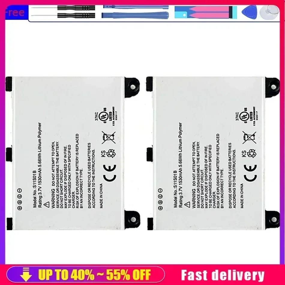 Mobile Phone Batteries 1530mAh S11S01B For Kindle 2 & Kindle DX DXG D00511 D00701 D00801 Rechargeable Smartphone Battery