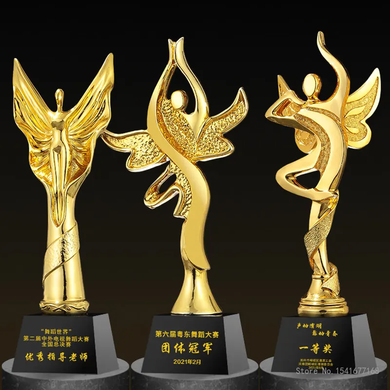 Resin Crystal Trophy for Dance Competition, Customized Ballet Trophy, Activity Awards, Home Decoration, Dancer Sculpture, 1Pc
