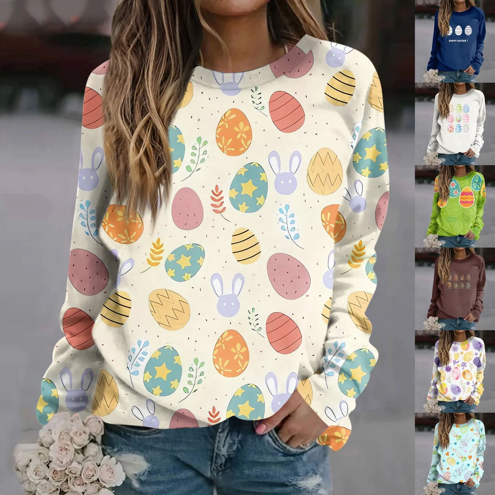 

Женский модный Повседневный свитер с длинным рукавом и круглым вырезом, осенняя теплая рубашка с забавным рисунком, одежда для женщин
