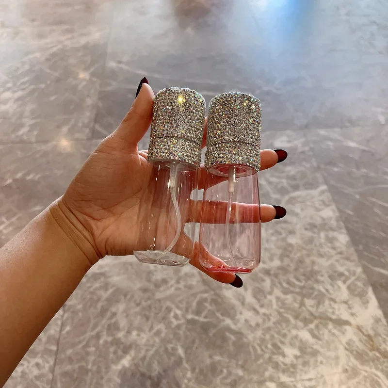 Bling Diamond Spray Bottle Travel Mini Spray Bottles Refillable Fine Mist Cosmetic Liquid Container for Perfume Essential Oils