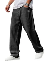 Pantalon de jogging décontracté et respirant pour homme, coupe droite ample, style streetwear, avec badge, collection vintage 2026 6