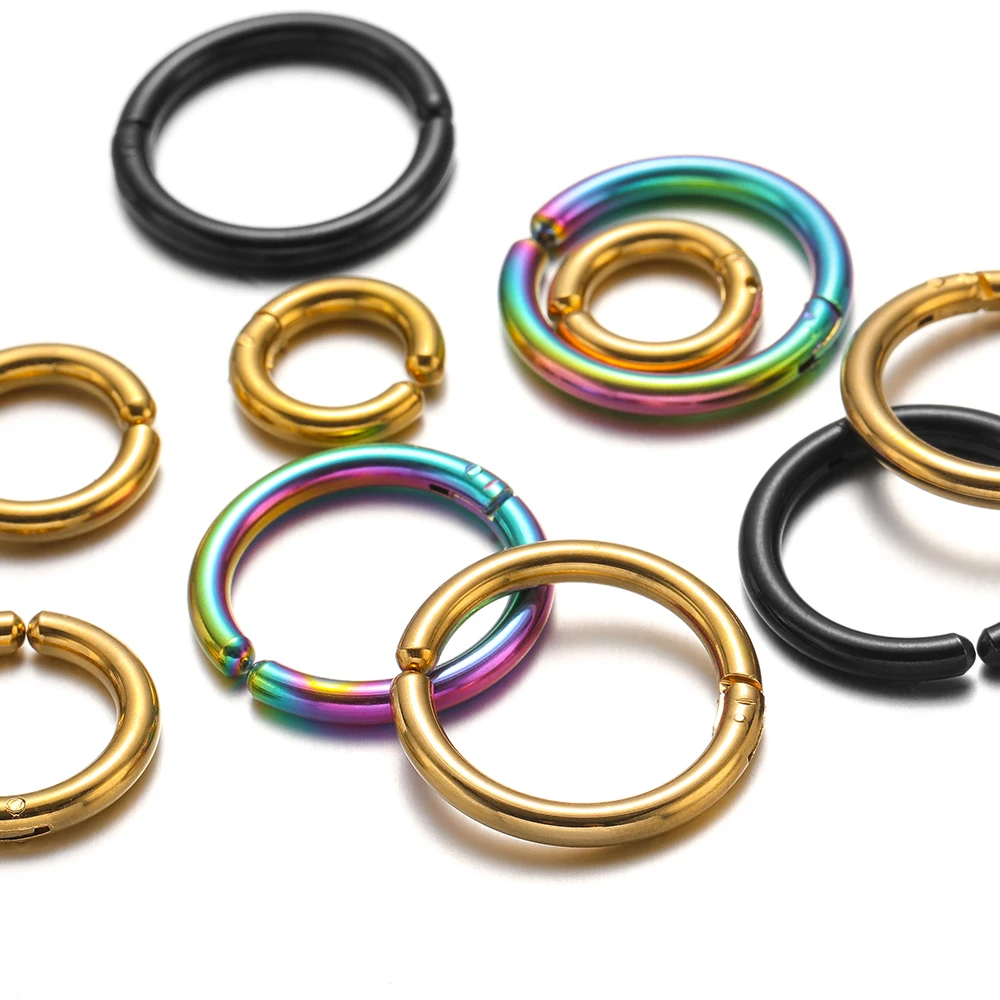 6Pcs Stainless Steel Without Hole Earring Clip Earring Hoops Without Drilling for Women Men Piercing Earrings Jewelry