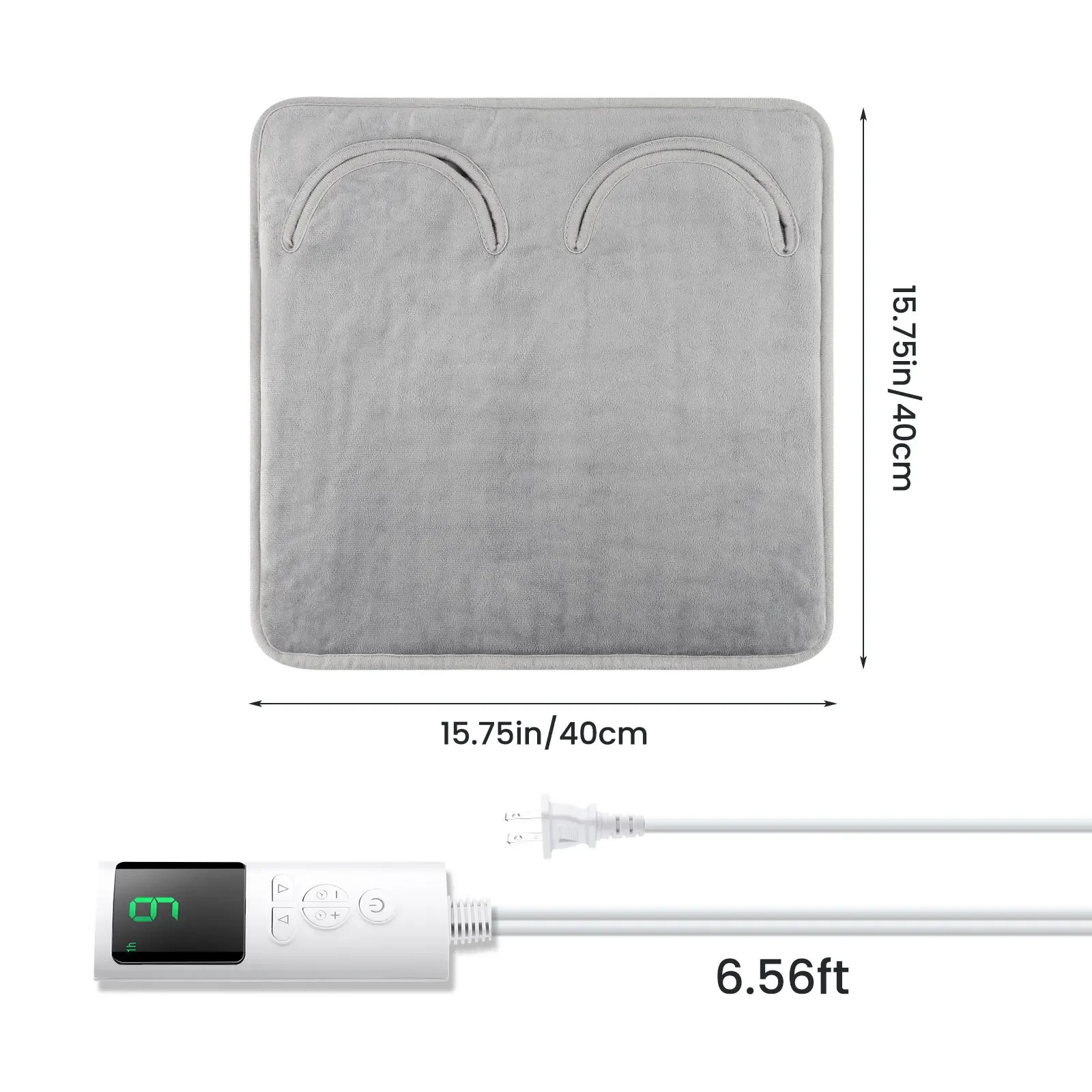 9-gear Electric Foot Heating Pad Portable Winter Soft Plush Washable Foot Warmer 4 Timer Heater Foot Warming Mat for Home Office