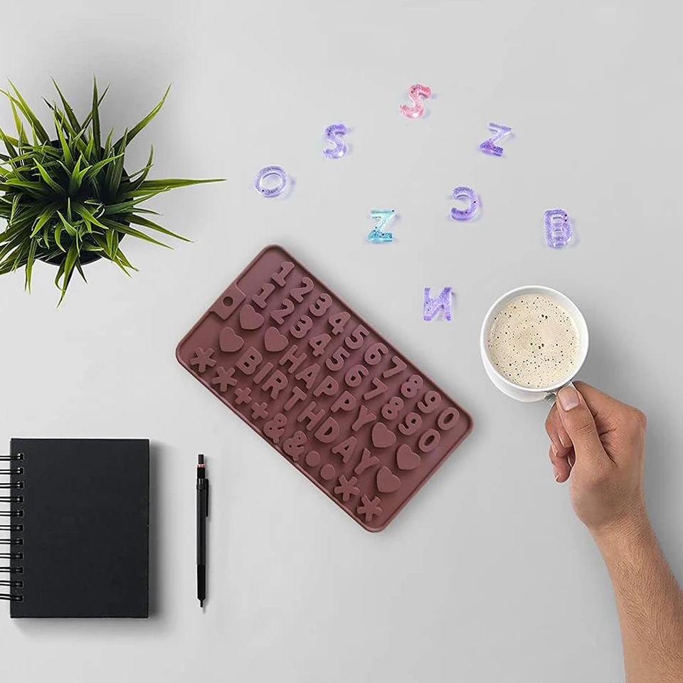 2 Pieces Chocolate and Letter-Shaped Silicone Mold – Kitchen Baking Utensils for DIY Ca... - SKU LSSM1555 - UGI Packaging