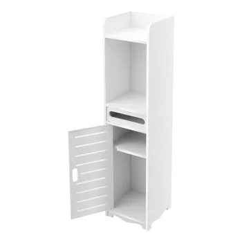 Set di mobili da bagno sottili, armadietti da bagno regolabili per shampoo in tessuto, bagno, soggiorno, studio, bianco 20x20x80 cm 1