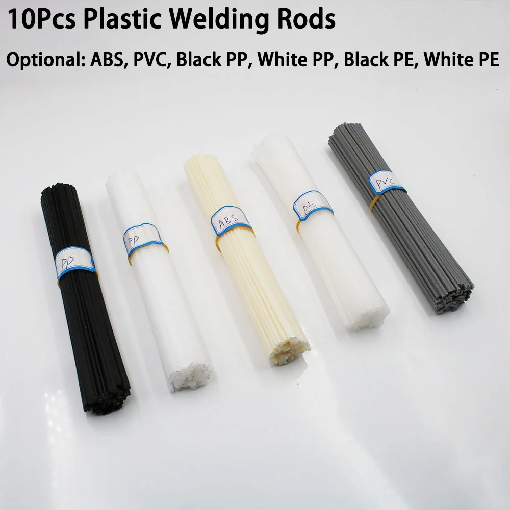 Welding Rods Plastic Welding Rods 10pcs 250mm Plastic Welding Rods ABS/PP/PVC/PE Welding Sticks For Plastic Welder Gun Bumper Repair Supplies Tool