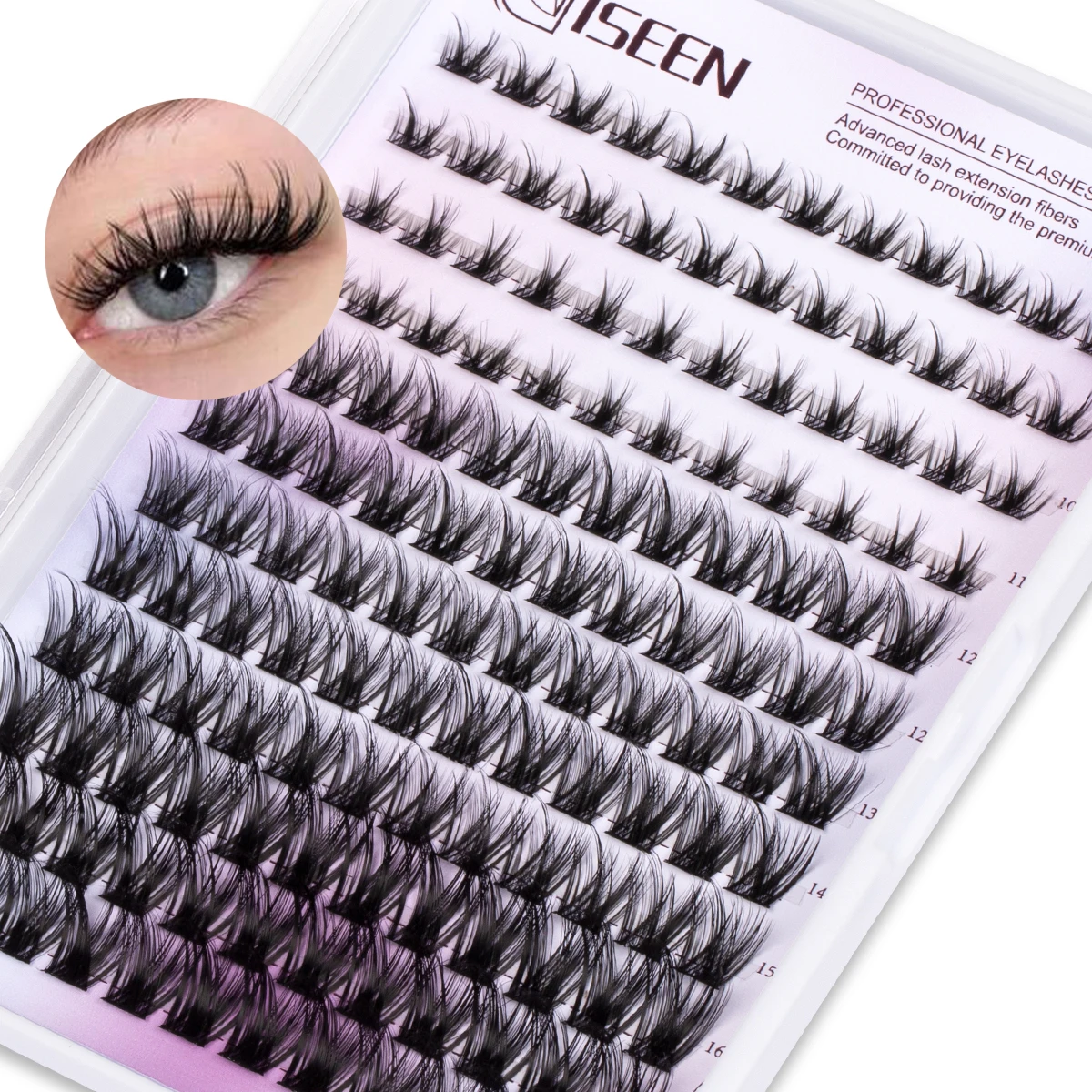 C Curl Cluster Eyelash Extensions Kit with Tweezer