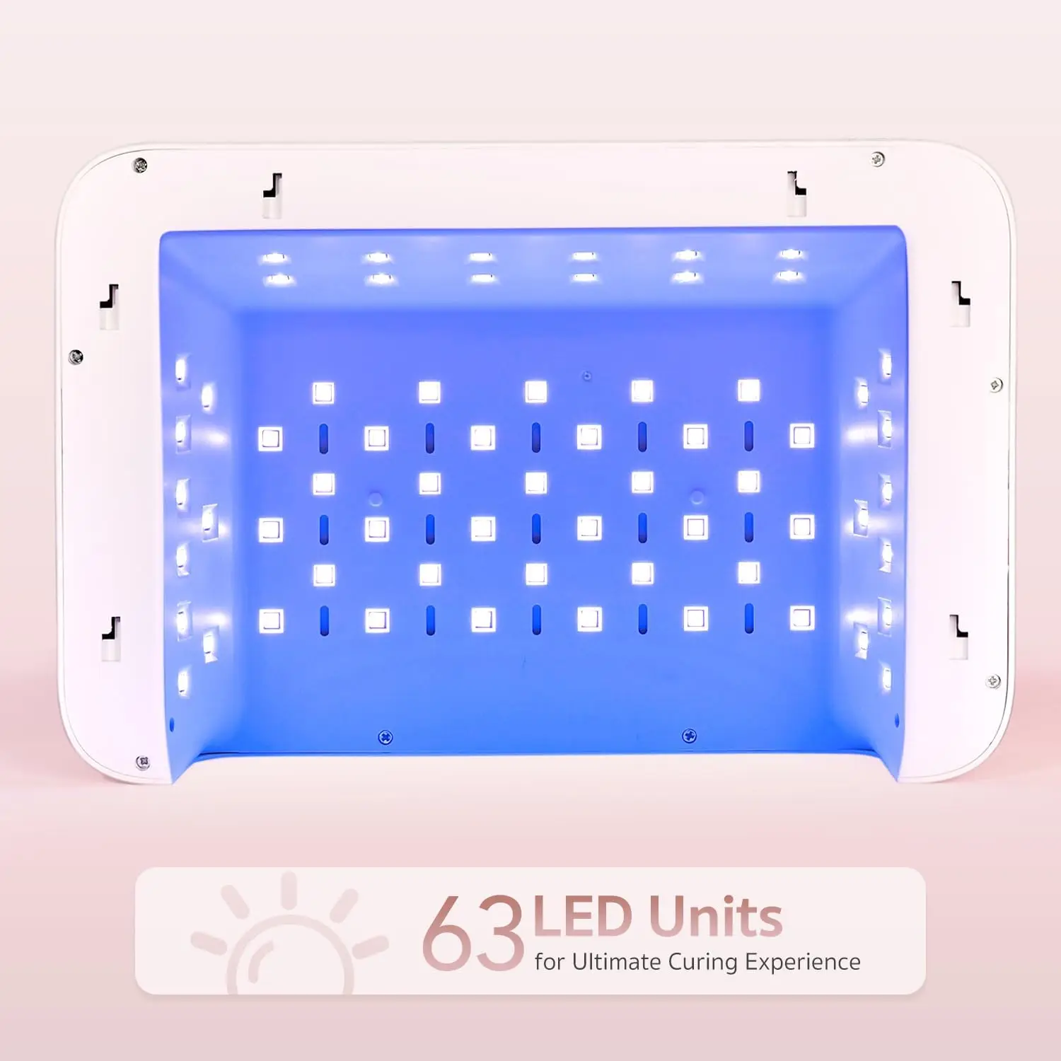 63LEDS Uv Led Lamp for Nails Press on Nail Lamp with Arm Rest Lamp for Manicure 5 Timers Gel Polish Drying Lamp Nail Salon Tools 3